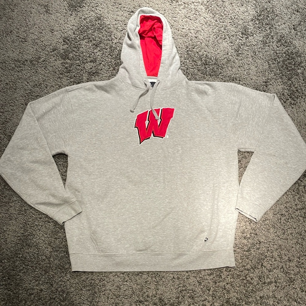 Grey Wisconsin hoodie